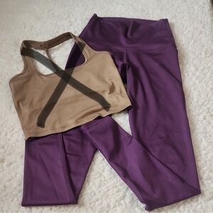 Mika Yoga Wear Purple Leggings only (no top)